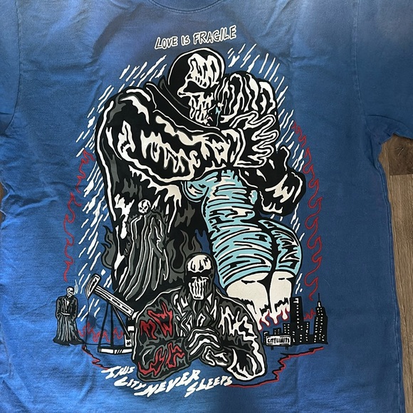 Very Rare Warren Lotas Love is Fragile heavyweight T-shirt. Size XXL. - Picture 2 of 6